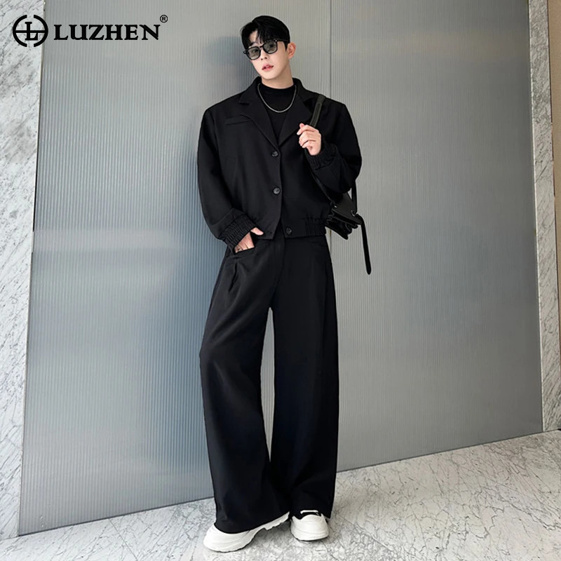 Street Fashion Jacket - LUZHEN Baharlık Blazer Yaka Günlük Ceket