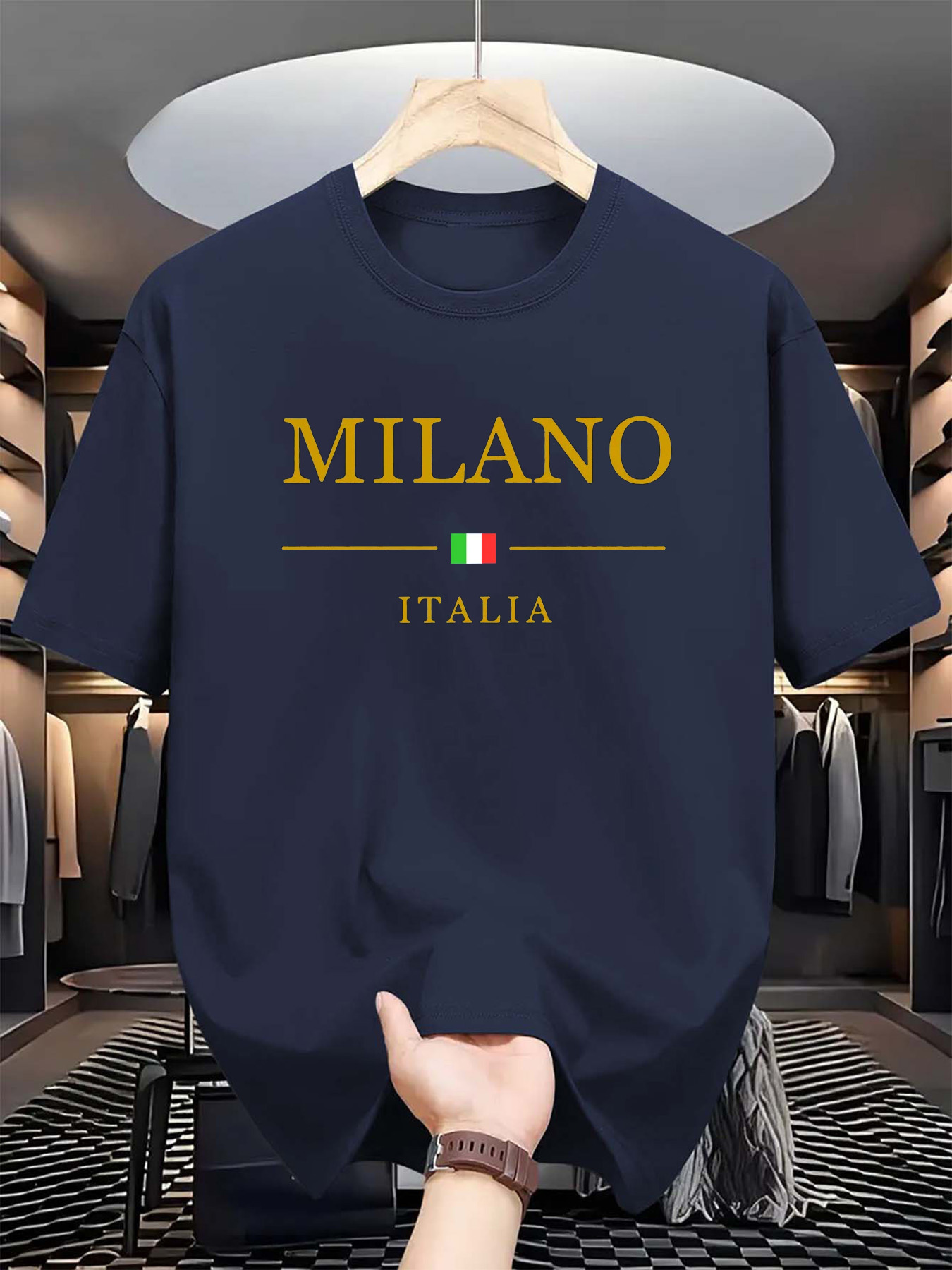 Street Fashion Of Milan - İtalyan Milan Baskı Erkek Kadın Saf