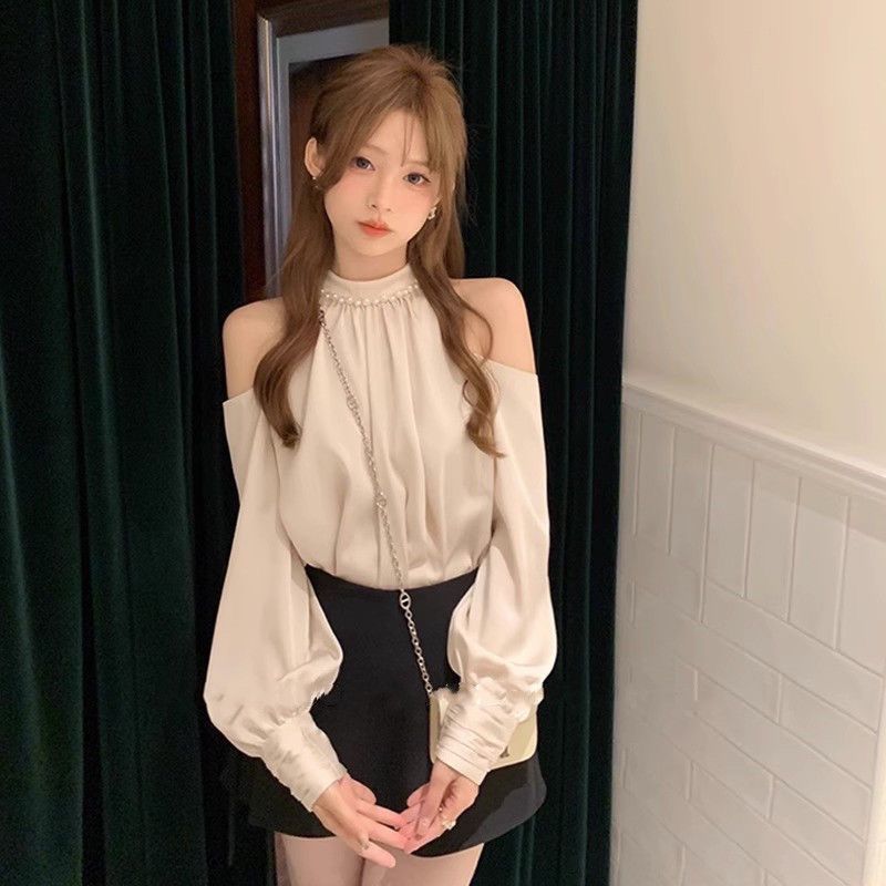Street Fashion Korea - Bahar tatlı bluzlar kadınlar için o-boyun