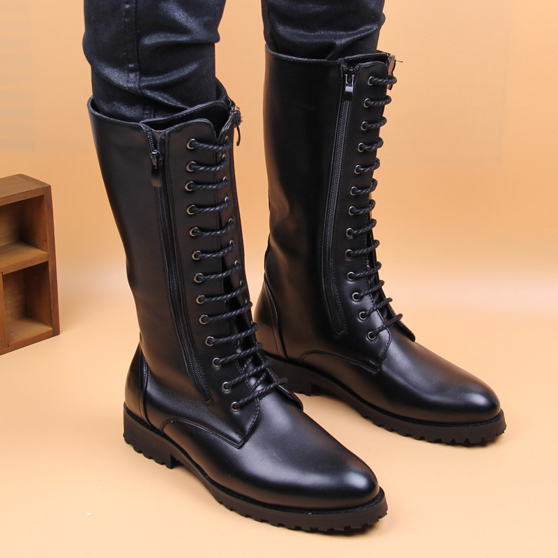 Street Fashion Luxury - Erkek lüks moda yüksek çizmeler sahne