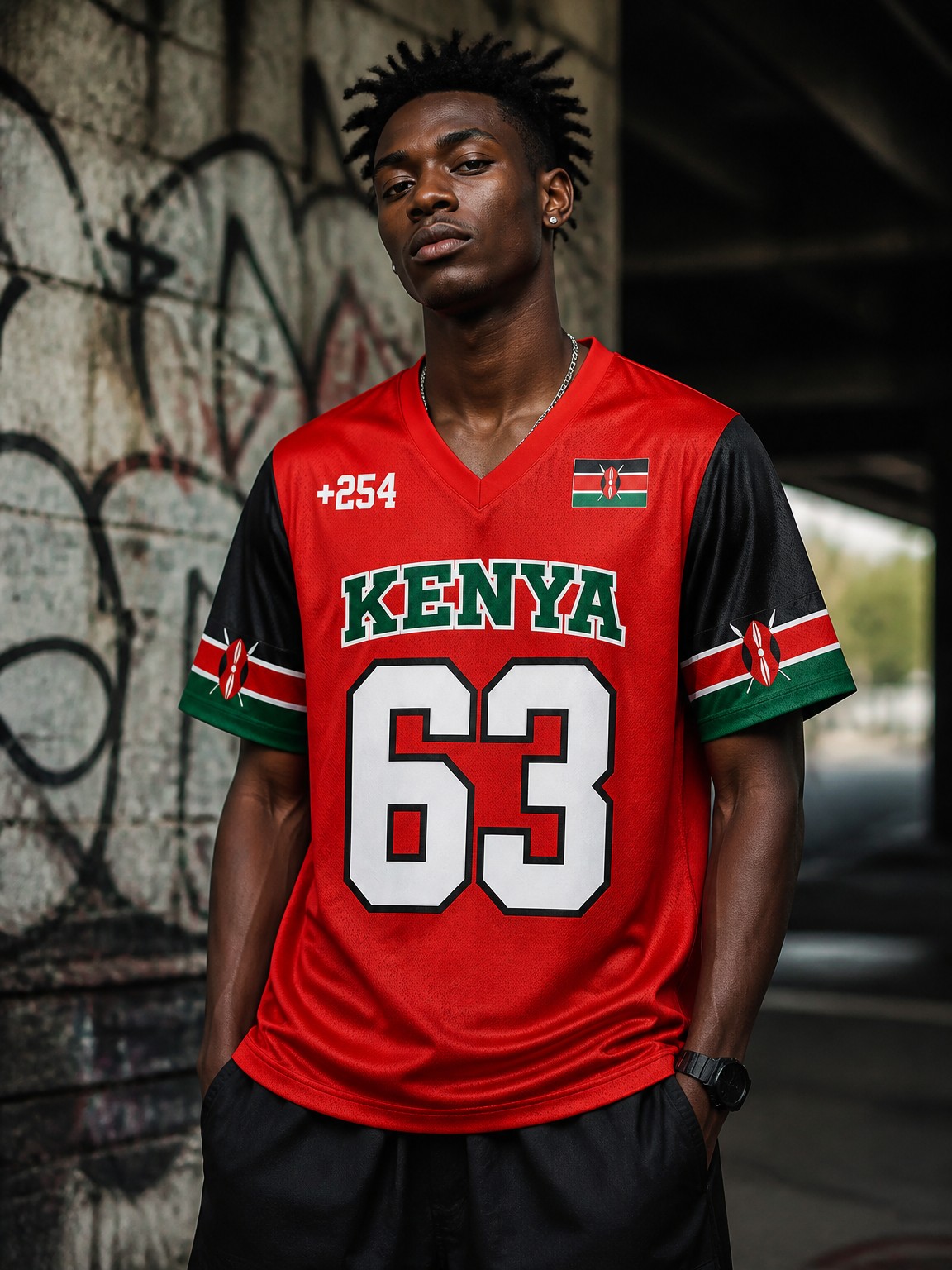 Street Fashion Kenya - Erkek Kısa Kollu Hip Hop Sokak
