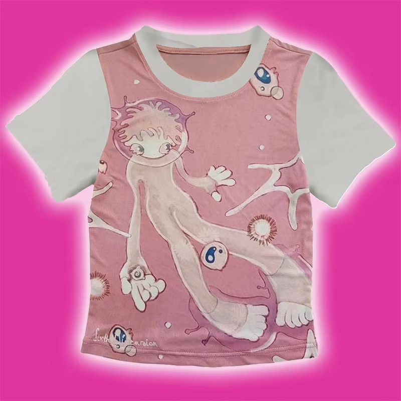 Street Fashion China Beautiful Girls - Y2K Kişilik Güzel yazlık t-shirt Moda