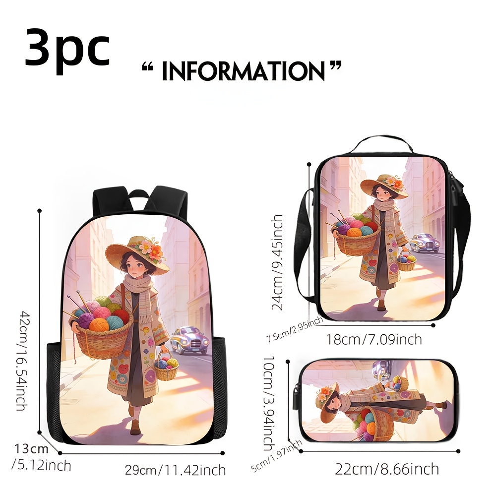 3 adet 2D Düz Sırt Çantası Üç  - Street Fashion China Beautiful Girls incelemesi ve fiyatı