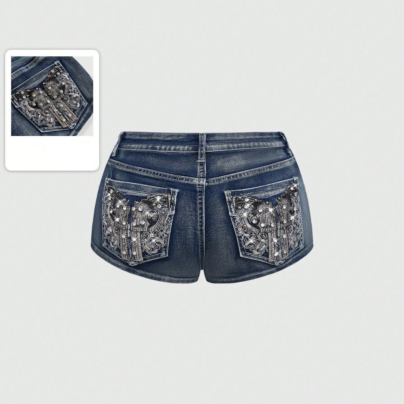 Yazlık Rhinestone İşlemeli Kot - Street Fashion Hot incelemesi ve fiyatı