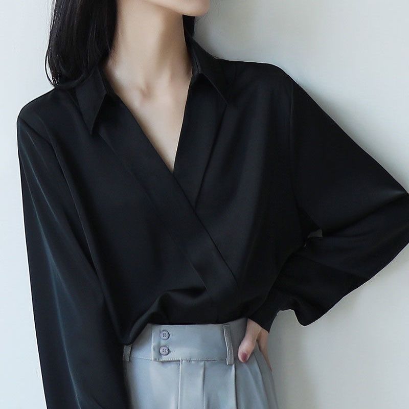 Gidyq kadınlar siyah şifon göm - Street Fashion Korea incelemesi ve fiyatı