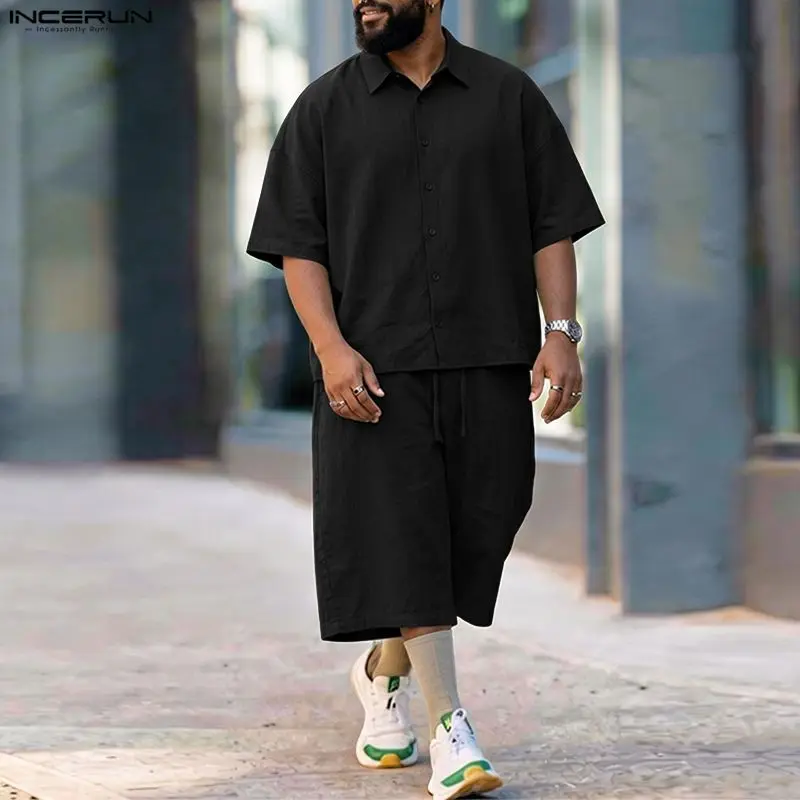 INCERUN erkek Setleri Katı Yak - Fashion Streetwear incelemesi ve fiyatı
