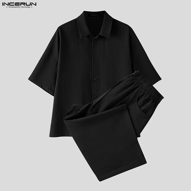 INCERUN erkek Setleri Katı Yak - Fashion Streetwear incelemesi ve fiyatı