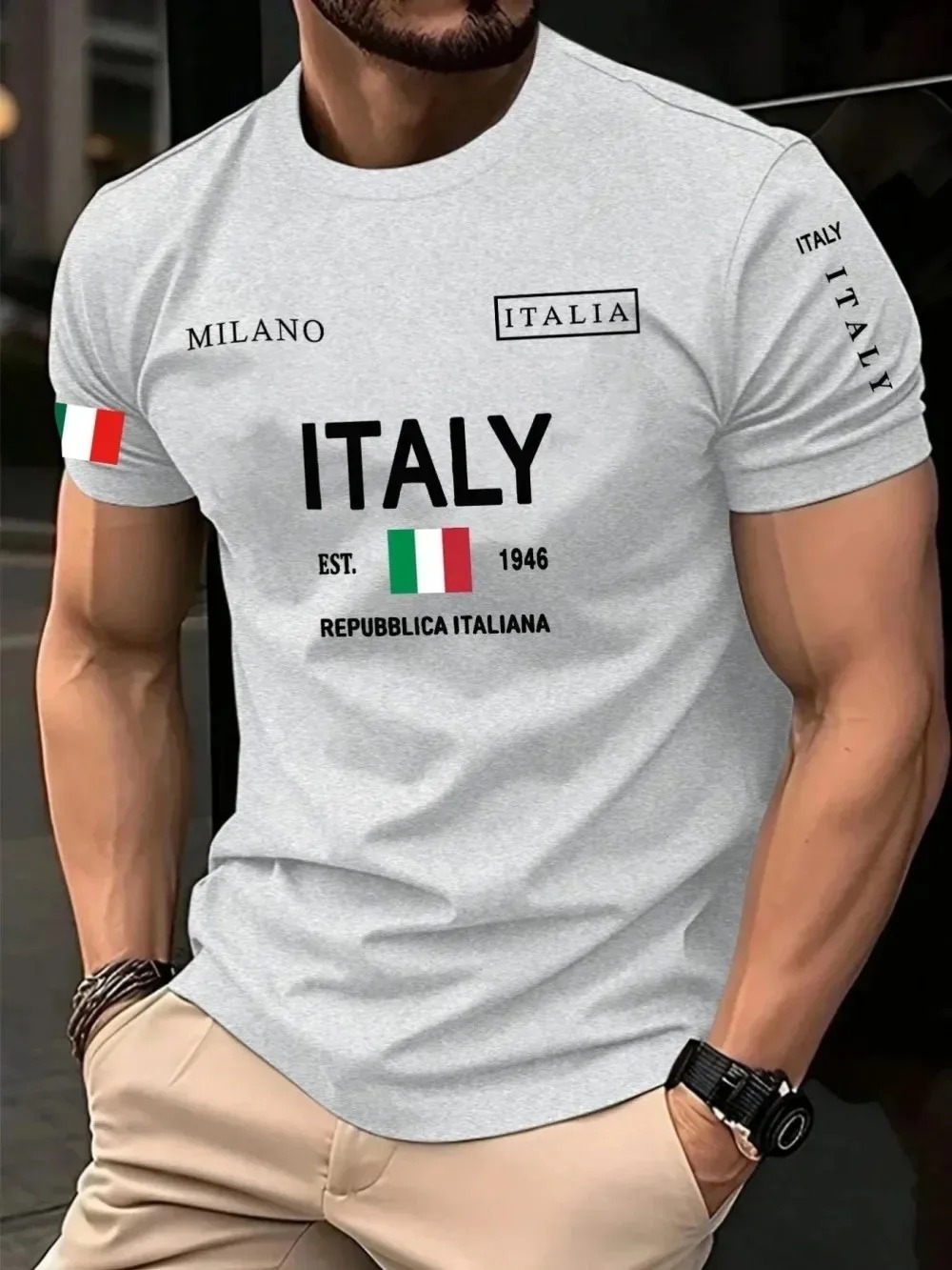 3D Baskı Avrupa Amerika Moda T - Street Fashion Of Milan incelemesi ve fiyatı