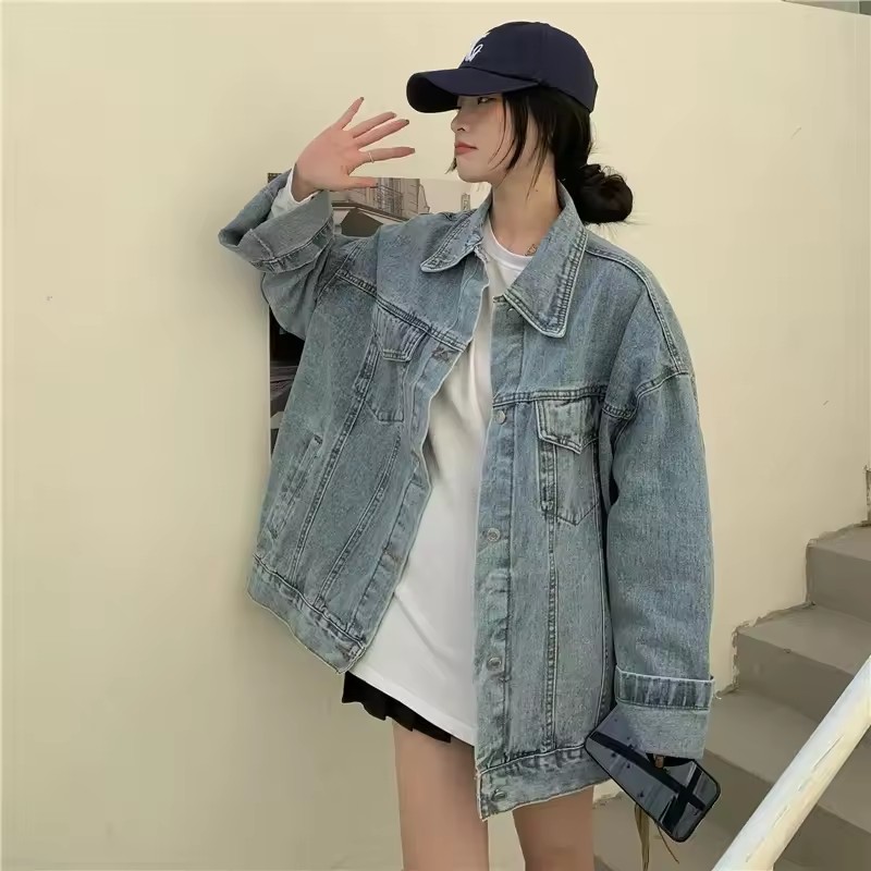 2025 Yeni Moda Denim Ceket Kad - Street Fashion Korea incelemesi ve fiyatı