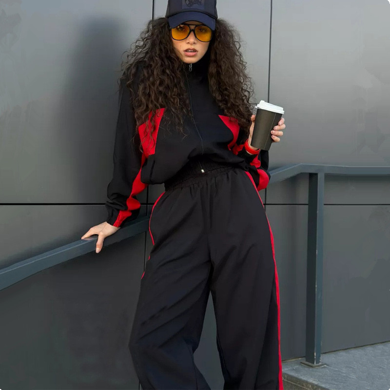 Moda Renk Bloklu 2 Parça Takım - Street Fashion Jacket incelemesi ve fiyatı
