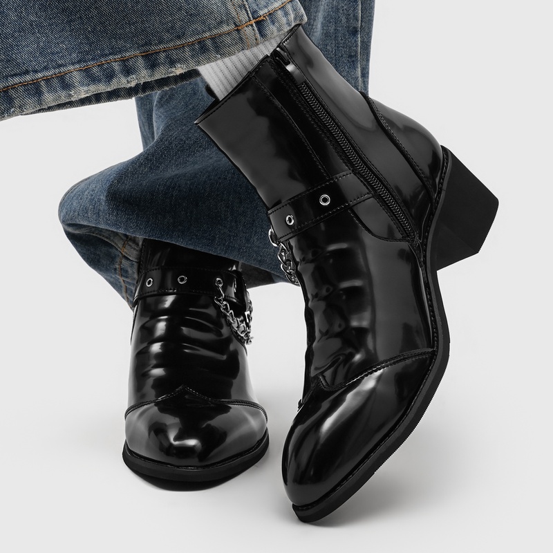 Popüler Erkek Zincirli Chelsea - Street Fashion High End incelemesi ve fiyatı