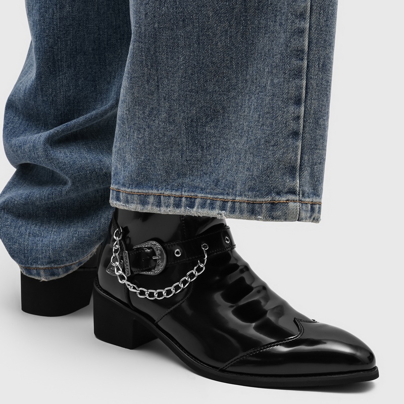 Popüler Erkek Zincirli Chelsea - Street Fashion High End incelemesi ve fiyatı