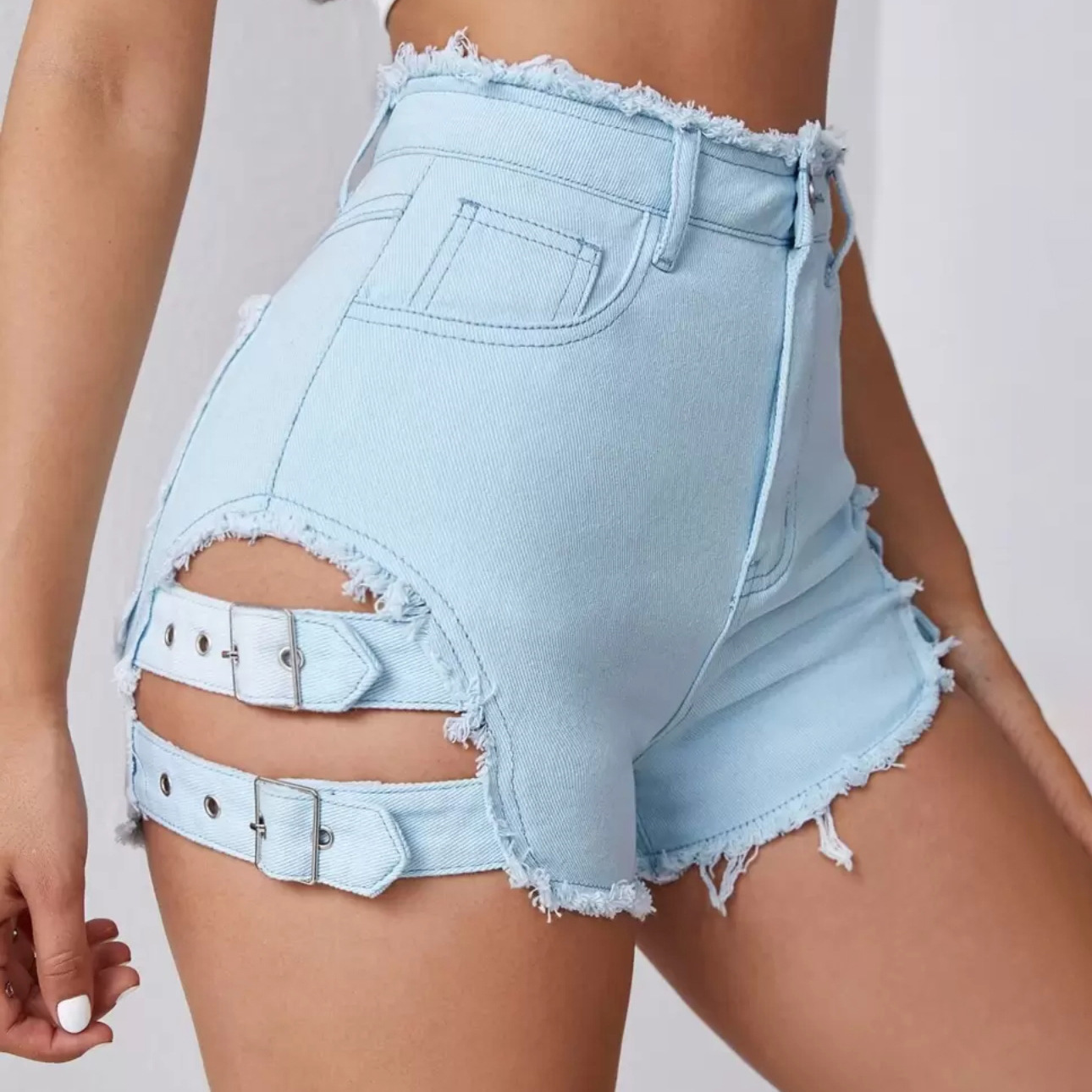 Kadınlar Yüksek Bel Kot Şort Y - Street Fashion Hot incelemesi ve fiyatı