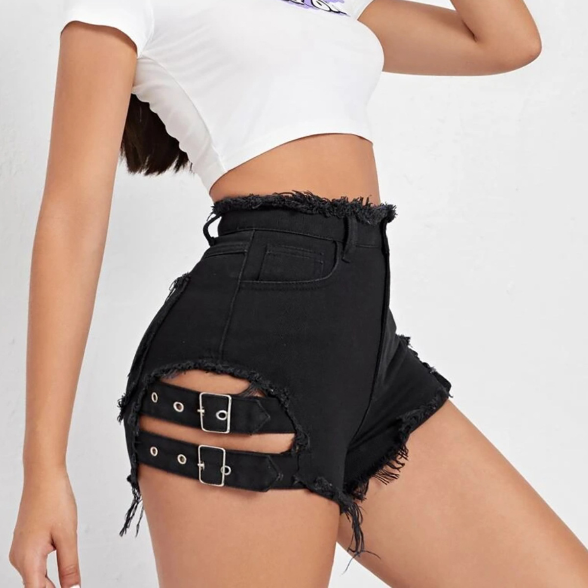 Kadınlar Yüksek Bel Kot Şort Y - Street Fashion Hot incelemesi ve fiyatı