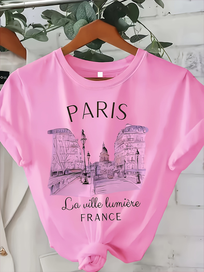 Kadın Paris Baskılı Bisiklet Y - Street Fashion Paris 2025 Trends incelemesi ve fiyatı