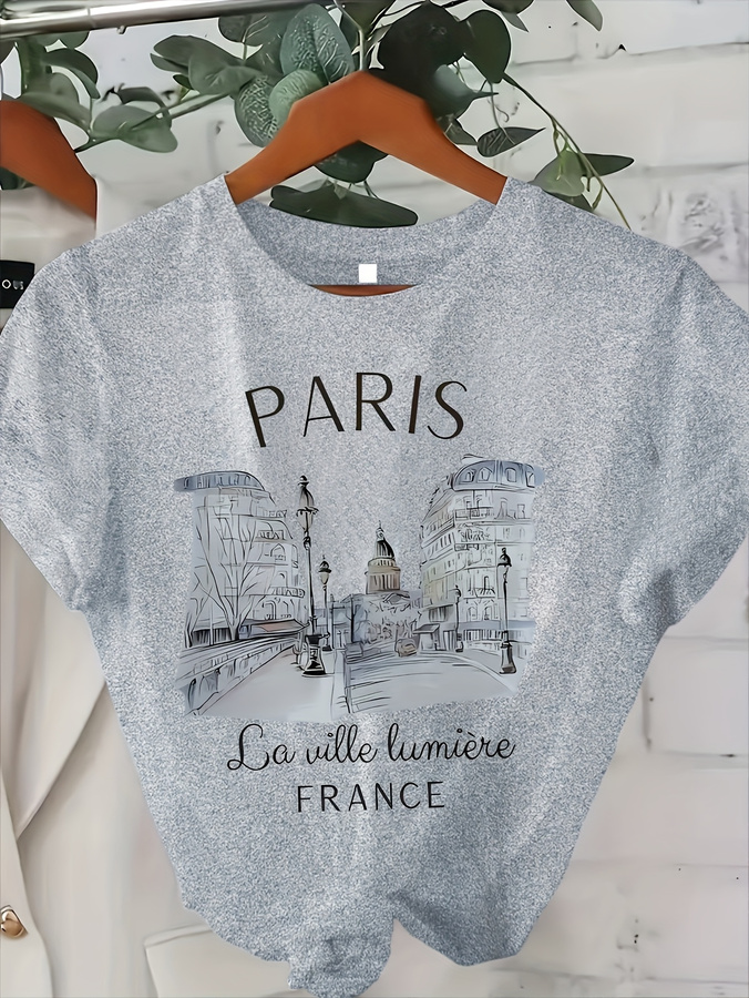Kadın Paris Baskılı Bisiklet Y - Street Fashion Paris 2025 Trends incelemesi ve fiyatı