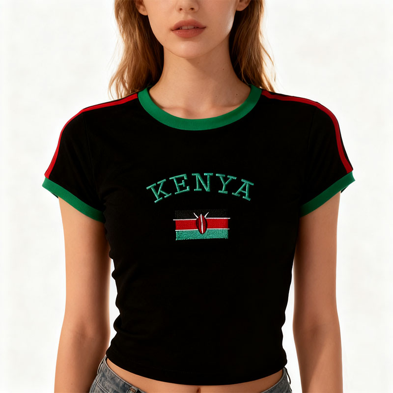 Kenya Baskılı Kırpma Üst Y2K S - Street Fashion Kenya incelemesi ve fiyatı