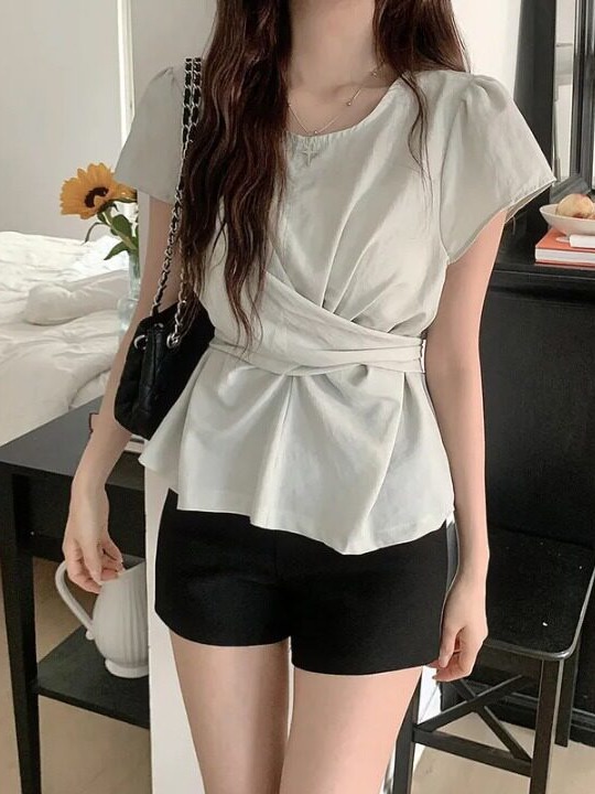 Moda şık beli saran kemerli ba - Street Fashion Korea incelemesi ve fiyatı