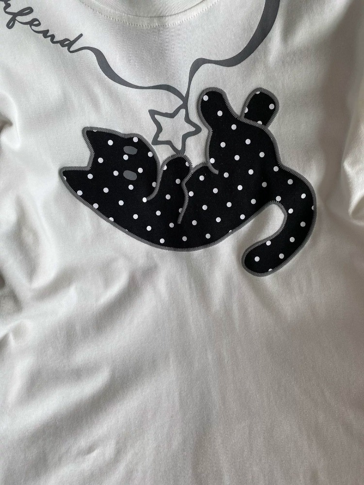 Kimutomo T Shirt Kadın Yıldız  - Fashion Street Cat incelemesi ve fiyatı
